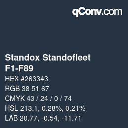 Farbcode: Standox Standofleet - F1-F89 | qconv.com