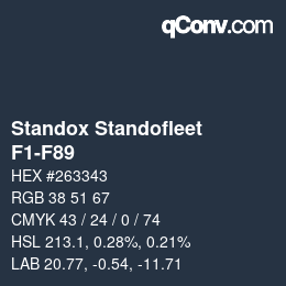 Code couleur: Standox Standofleet - F1-F89 | qconv.com