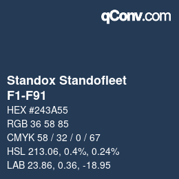 Color code: Standox Standofleet - F1-F91 | qconv.com