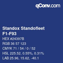 Color code: Standox Standofleet - F1-F93 | qconv.com