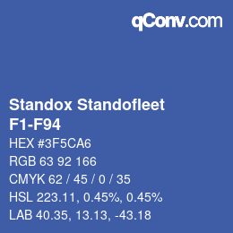 Farbcode: Standox Standofleet - F1-F94 | qconv.com