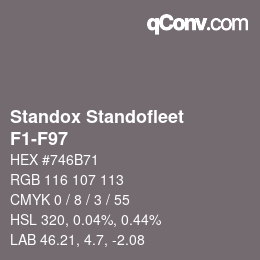 Farbcode: Standox Standofleet - F1-F97 | qconv.com