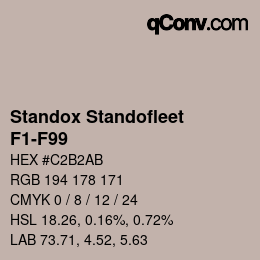 Farbcode: Standox Standofleet - F1-F99 | qconv.com