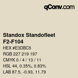 Código de color: Standox Standofleet - F2-F104 | qconv.com