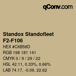 Color code: Standox Standofleet - F2-F106 | qconv.com