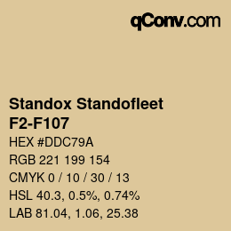 Código de color: Standox Standofleet - F2-F107 | qconv.com