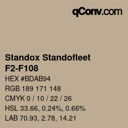 Color code: Standox Standofleet - F2-F108 | qconv.com