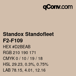 カラーコード: Standox Standofleet - F2-F109 | qconv.com