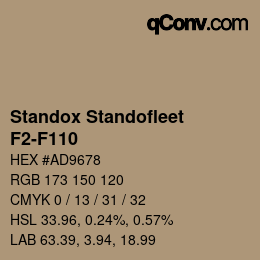 Code couleur: Standox Standofleet - F2-F110 | qconv.com