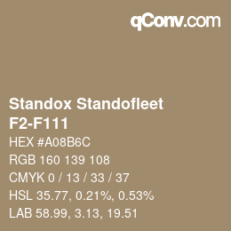 Código de color: Standox Standofleet - F2-F111 | qconv.com