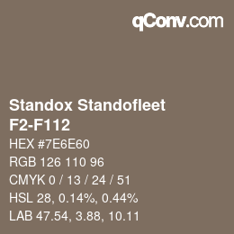 Farbcode: Standox Standofleet - F2-F112 | qconv.com