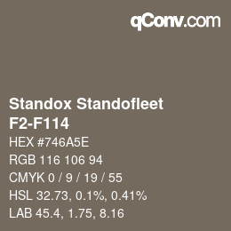 Code couleur: Standox Standofleet - F2-F114 | qconv.com