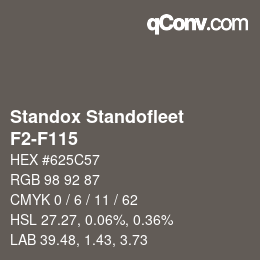 Código de color: Standox Standofleet - F2-F115 | qconv.com