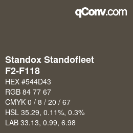 Color code: Standox Standofleet - F2-F118 | qconv.com