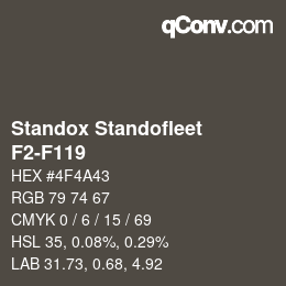 カラーコード: Standox Standofleet - F2-F119 | qconv.com
