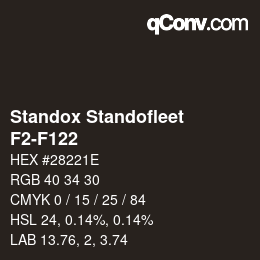Farbcode: Standox Standofleet - F2-F122 | qconv.com