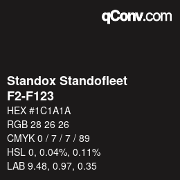 Farbcode: Standox Standofleet - F2-F123 | qconv.com