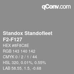 Color code: Standox Standofleet - F2-F127 | qconv.com