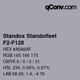 Farbcode: Standox Standofleet - F2-F128 | qconv.com