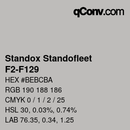 Código de color: Standox Standofleet - F2-F129 | qconv.com