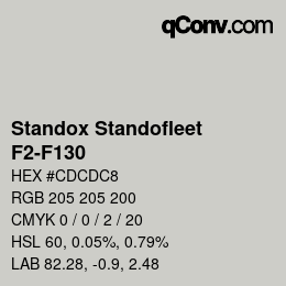 Color code: Standox Standofleet - F2-F130 | qconv.com