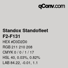 Color code: Standox Standofleet - F2-F131 | qconv.com