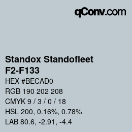 Color code: Standox Standofleet - F2-F133 | qconv.com