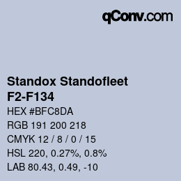 Color code: Standox Standofleet - F2-F134 | qconv.com