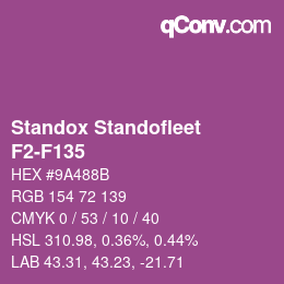 カラーコード: Standox Standofleet - F2-F135 | qconv.com