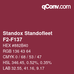 Color code: Standox Standofleet - F2-F137 | qconv.com