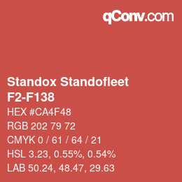 Farbcode: Standox Standofleet - F2-F138 | qconv.com