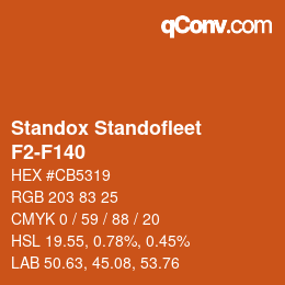 Código de color: Standox Standofleet - F2-F140 | qconv.com