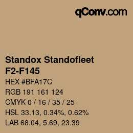 Código de color: Standox Standofleet - F2-F145 | qconv.com