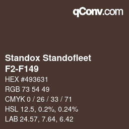 Color code: Standox Standofleet - F2-F149 | qconv.com