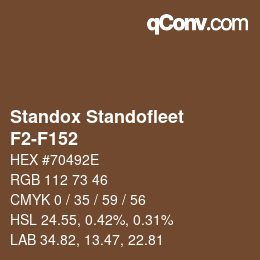 Color code: Standox Standofleet - F2-F152 | qconv.com
