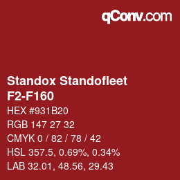 Color code: Standox Standofleet - F2-F160 | qconv.com