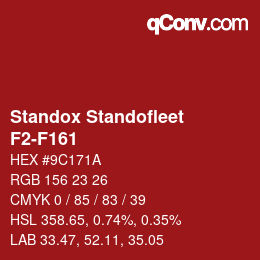 Code couleur: Standox Standofleet - F2-F161 | qconv.com