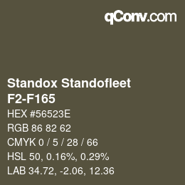 Code couleur: Standox Standofleet - F2-F165 | qconv.com