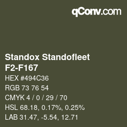 Farbcode: Standox Standofleet - F2-F167 | qconv.com