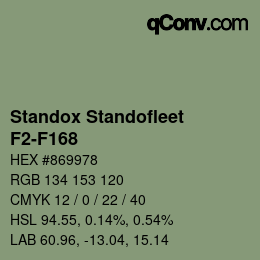 Color code: Standox Standofleet - F2-F168 | qconv.com