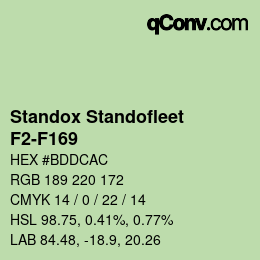 Color code: Standox Standofleet - F2-F169 | qconv.com