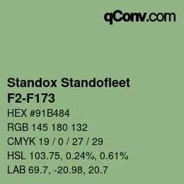 Farbcode: Standox Standofleet - F2-F173 | qconv.com