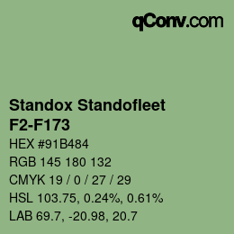 Code couleur: Standox Standofleet - F2-F173 | qconv.com