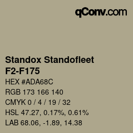 Código de color: Standox Standofleet - F2-F175 | qconv.com