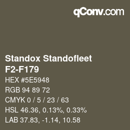 Código de color: Standox Standofleet - F2-F179 | qconv.com
