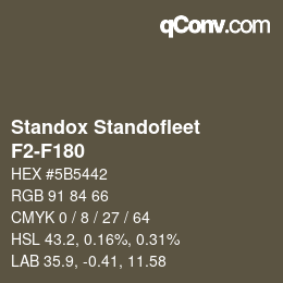 Color code: Standox Standofleet - F2-F180 | qconv.com