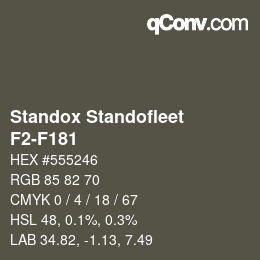Color code: Standox Standofleet - F2-F181 | qconv.com