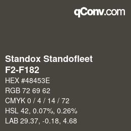 Color code: Standox Standofleet - F2-F182 | qconv.com