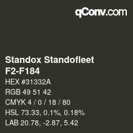 Color code: Standox Standofleet - F2-F184 | qconv.com