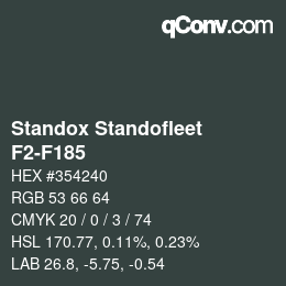 Color code: Standox Standofleet - F2-F185 | qconv.com